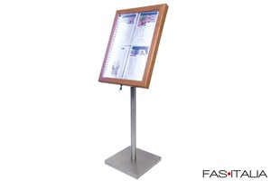 Porta Menu illuminato con cornice legno Wengè 4A4